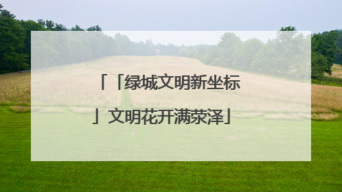 「绿城文明新坐标」文明花开满荥泽