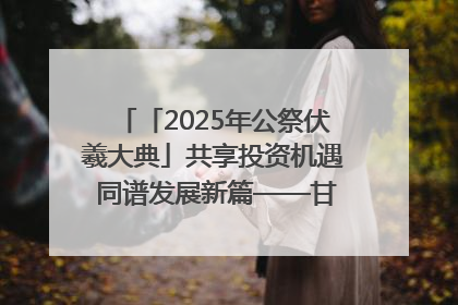 「2025年公祭伏羲大典」共享投资机遇 同谱发展新篇——甘肃省文旅产业链招商引资推介会侧记