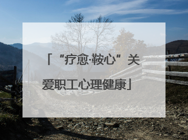 “疗愈·鞍心”关爱职工心理健康