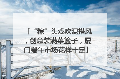 “粽”头戏吹混搭风，创意装满菜篮子，厦门端午市场花样十足