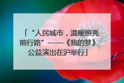 “人民城市，温暖照亮前行路”——《我的梦》公益演出在沪举行