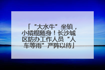 “大水牛”坐镇，小撬棍随身！长沙城区防办工作人员“人车等雨”严阵以待