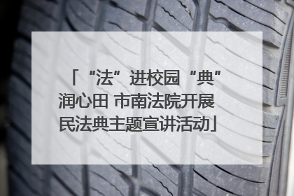 “法”进校园“典”润心田 市南法院开展民法典主题宣讲活动