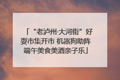 “老泸州·大河街”好耍市集开市 机器狗助阵端午美食美酒亲子乐