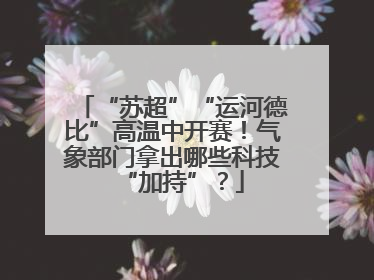 “苏超”“运河德比”高温中开赛！气象部门拿出哪些科技“加持”？