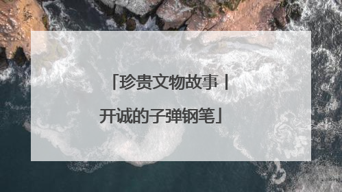 珍贵文物故事丨开诚的子弹钢笔