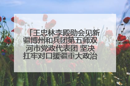 王忠林李殿勋会见新疆博州和兵团第五师双河市党政代表团 坚决扛牢对口援疆重大政治责任 推动双方实现优势互补务实合作