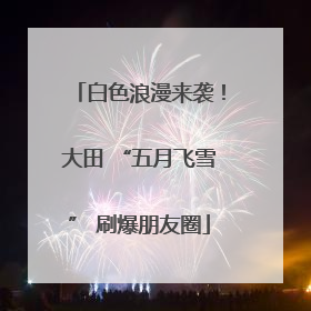 白色浪漫来袭！大田 “五月飞雪” 刷爆朋友圈