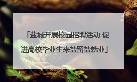 盐城开展校园招聘活动 促进高校毕业生来盐留盐就业