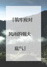 筑牢应对风雨的强大底气