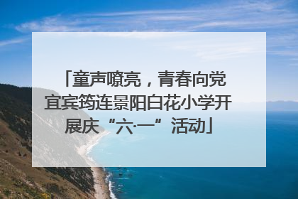 童声嘹亮，青春向党 宜宾筠连景阳白花小学开展庆“六·一”活动
