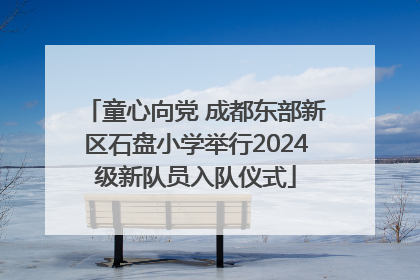 童心向党 成都东部新区石盘小学举行2024级新队员入队仪式