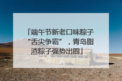 端午节新老口味粽子“舌尖争霸”，青岛脂渣粽子强势出圈