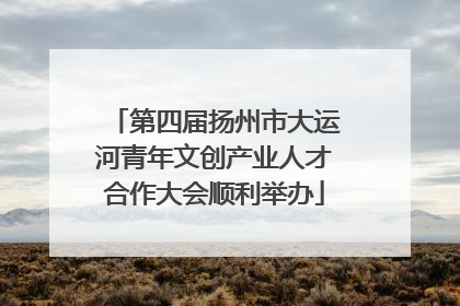 第四届扬州市大运河青年文创产业人才合作大会顺利举办