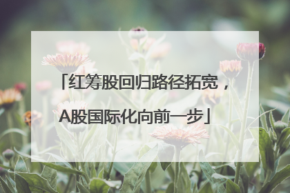 红筹股回归路径拓宽，A股国际化向前一步