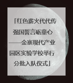 红色薪火代代传 强国誓言砺童心——金寨现代产业园区实验学校举行分批入队仪式