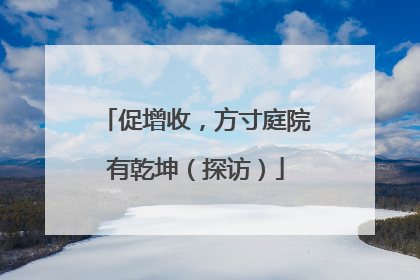 促增收,方寸庭院有乾坤(探访)
