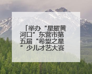 举办“星耀黄河口”东营市第五届“希望之星”少儿才艺大赛的通知