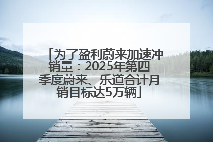 为了盈利蔚来加速冲销量：2025年第四季度蔚来、乐道合计月销目标达5万辆