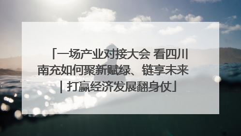 一场产业对接大会 看四川南充如何聚新赋绿、链享未来｜打赢经济发展翻身仗