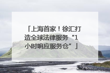 上海首家！徐汇打造全球法律服务“1小时响应服务仓”
