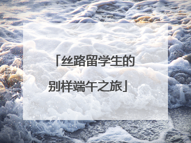 丝路留学生的别样端午之旅
