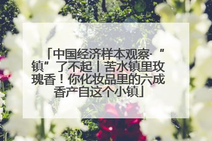 中国经济样本观察·“镇”了不起丨苦水镇里玫瑰香！你化妆品里的六成香产自这个小镇