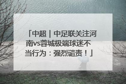 中超｜中足联关注河南vs蓉城极端球迷不当行为：强烈谴责！