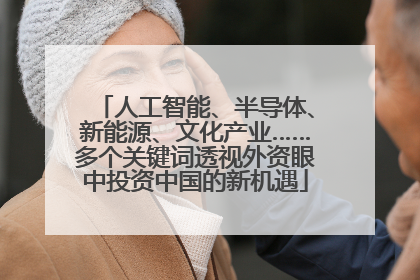 人工智能、半导体、新能源、文化产业……多个关键词透视外资眼中投资中国的新机遇
