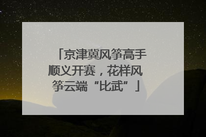 京津冀风筝高手顺义开赛，花样风筝云端“比武”