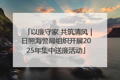 以廉守家 共筑清风｜日照海警局组织开展2025年集中送廉活动
