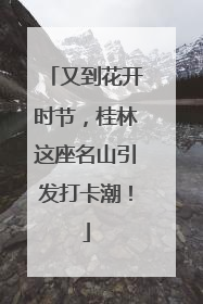 又到花开时节，桂林这座名山引发打卡潮！