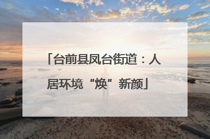 台前县凤台街道：人居环境“焕”新颜