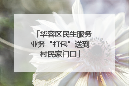 华容区民生服务业务“打包”送到村民家门口