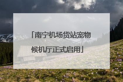 南宁机场货站宠物候机厅正式启用