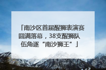 南沙区首届醒狮表演赛圆满落幕，38支醒狮队伍角逐“南沙狮王”