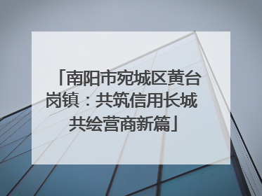 南阳市宛城区黄台岗镇：共筑信用长城 共绘营商新篇