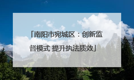南阳市宛城区：创新监督模式 提升执法质效