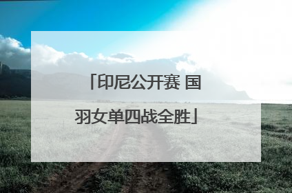 印尼公开赛 国羽女单四战全胜