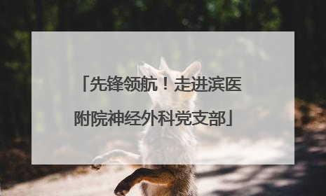 先锋领航！走进滨医附院神经外科党支部