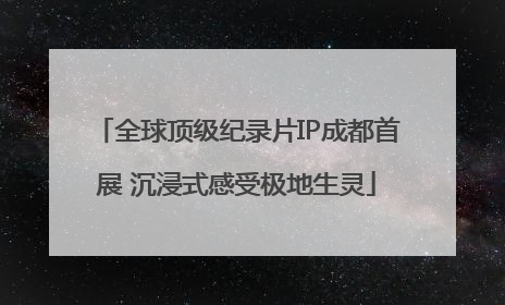全球顶级纪录片IP成都首展 沉浸式感受极地生灵