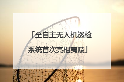 全自主无人机巡检系统首次亮相夷陵