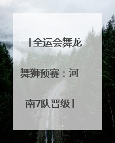 全运会舞龙舞狮预赛：河南7队晋级