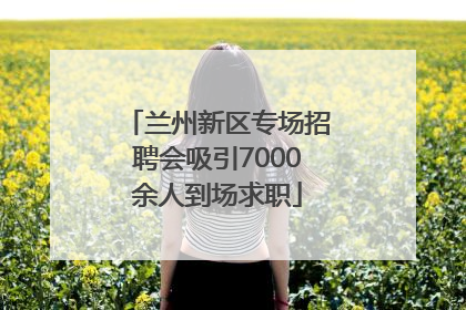兰州新区专场招聘会吸引7000余人到场求职