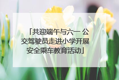 共迎端午与六一 公交驾驶员走进小学开展安全乘车教育活动