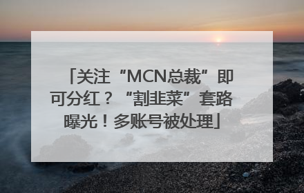 关注“MCN总裁”即可分红？“割韭菜”套路曝光！多账号被处理