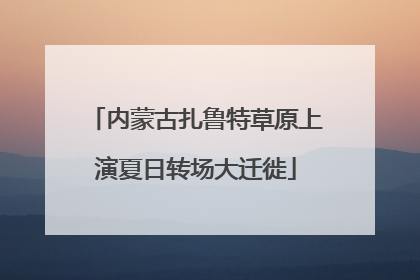 内蒙古扎鲁特草原上演夏日转场大迁徙