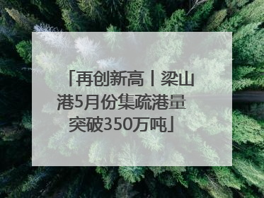 再创新高丨梁山港5月份集疏港量突破350万吨