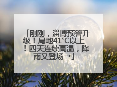 刚刚，淄博预警升级！局地41℃以上！四天连续高温，降雨又登场→