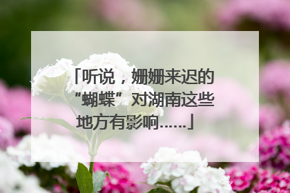 听说，姗姗来迟的“蝴蝶”对湖南这些地方有影响……
